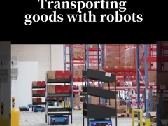 Robô móvel autônomo AMR com capacidade de 16AH e velocidade máxima de marcha de 1,2 m/s