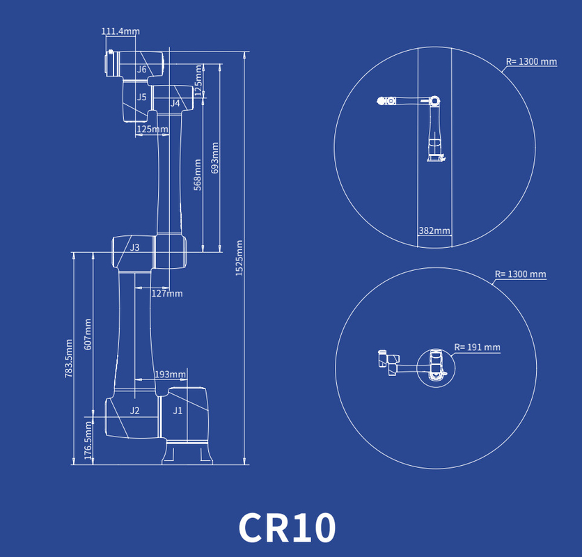 Salvar o cobot usam-se extensamente com linha central cooperativa do robô 6 da escala de 1300mm para máquinas de soldadura
