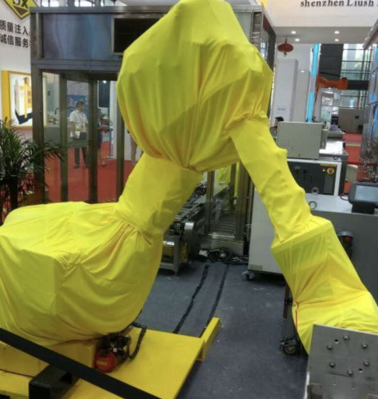 As tampas do robô da pintura de Fanuc feitas da tela elástica alta adaptam-se aos movimentos prolongados CCC