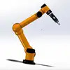 Manipulação de alimento do prendedor do robô industrial com precisão de repetição do peso 1kg A do auto de 0.01mm