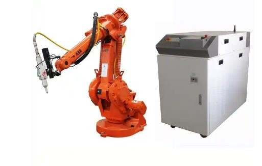 Braço do robô da linha central do sistema ABB Kuka Fanuc 6 do robô de soldadura do laser da fibra   Profundidade 0.04-6mm