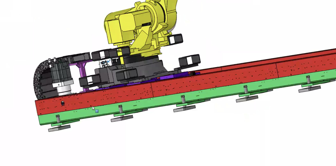 Eficiência de rotação do robô linear 1 - 3 m/s Adequado para instalação de até 3 unidades