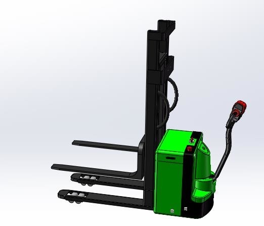 Altura de elevação padrão de 125 mm em empilhadeira automática guiada com capacidade de carga de 2000 kg