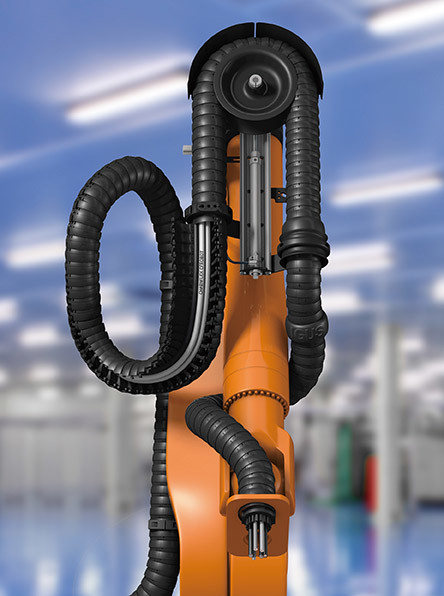 Pacote de vestuário de robô de tipo dividido para solda de 48 cm de diâmetro interno Aplicações de robô adaptativo