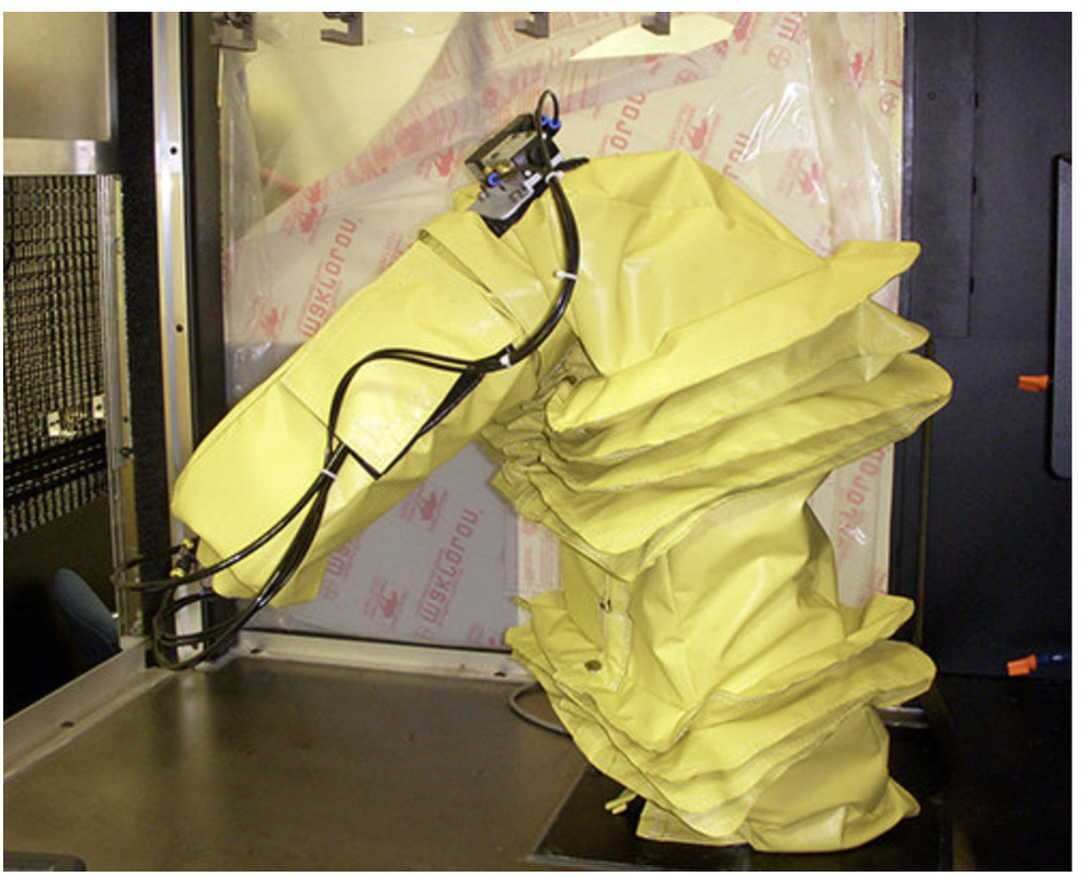 Coberturas de proteção de robôs industriais Impermeável à poeira armadura para ABB FANUC KUKA YASKAWA UR Velcro de fecho